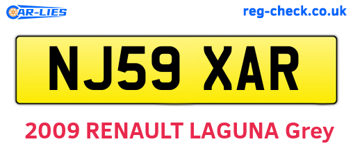 NJ59XAR are the vehicle registration plates.