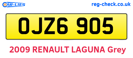 OJZ6905 are the vehicle registration plates.
