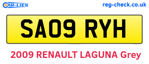 SA09RYH are the vehicle registration plates.