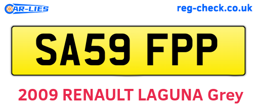 SA59FPP are the vehicle registration plates.