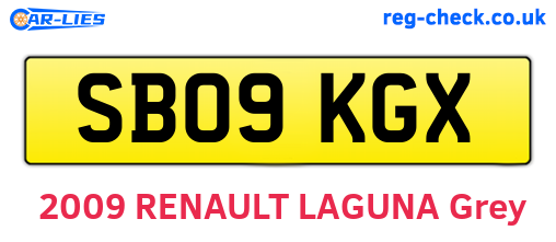 SB09KGX are the vehicle registration plates.
