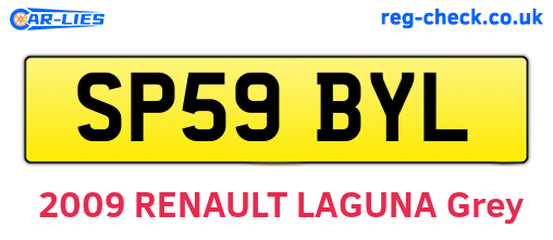 SP59BYL are the vehicle registration plates.