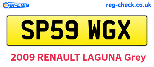 SP59WGX are the vehicle registration plates.