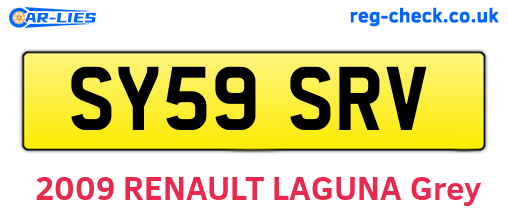 SY59SRV are the vehicle registration plates.