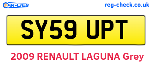 SY59UPT are the vehicle registration plates.