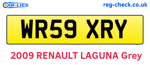 WR59XRY are the vehicle registration plates.
