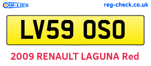 LV59OSO are the vehicle registration plates.