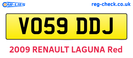 VO59DDJ are the vehicle registration plates.