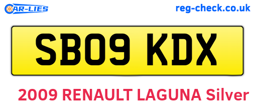 SB09KDX are the vehicle registration plates.