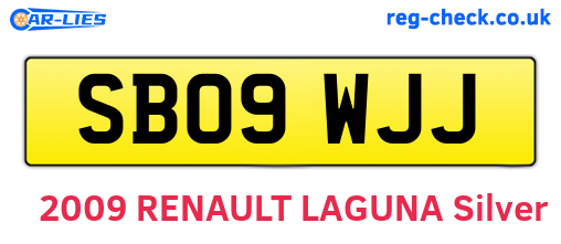 SB09WJJ are the vehicle registration plates.
