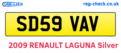 SD59VAV are the vehicle registration plates.