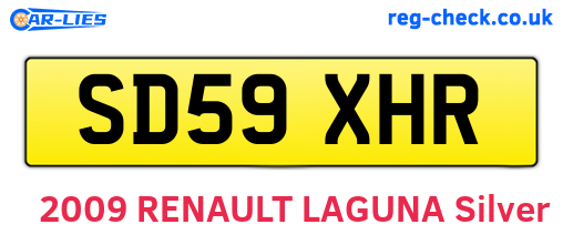 SD59XHR are the vehicle registration plates.