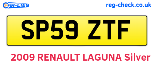 SP59ZTF are the vehicle registration plates.