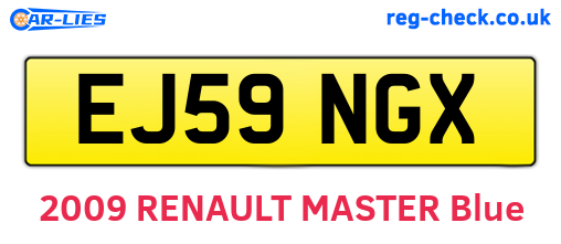 EJ59NGX are the vehicle registration plates.