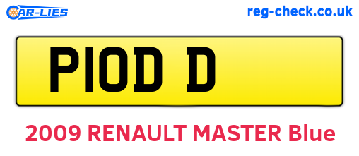 P1ODD are the vehicle registration plates.
