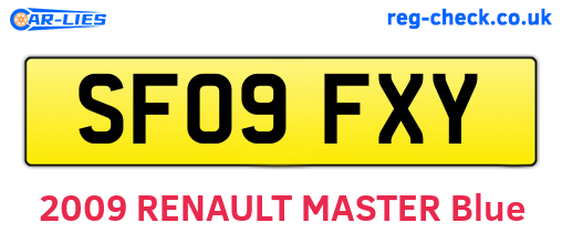 SF09FXY are the vehicle registration plates.