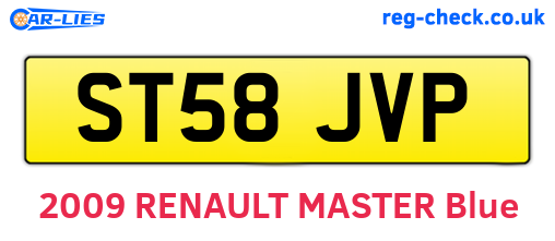ST58JVP are the vehicle registration plates.