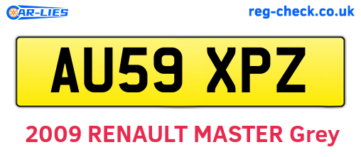 AU59XPZ are the vehicle registration plates.
