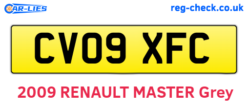CV09XFC are the vehicle registration plates.