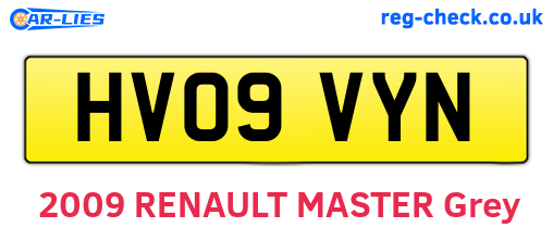 HV09VYN are the vehicle registration plates.