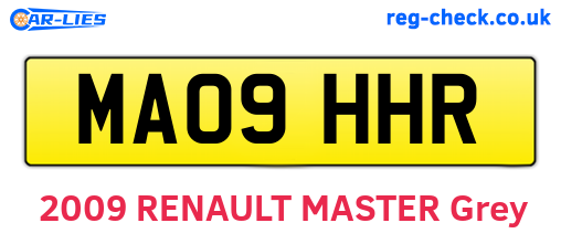 MA09HHR are the vehicle registration plates.