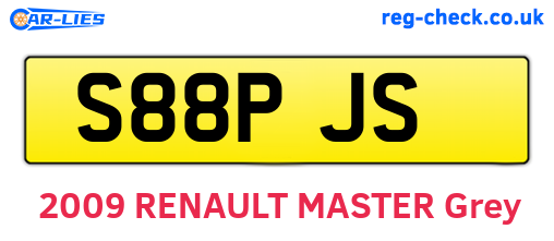 S88PJS are the vehicle registration plates.