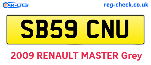 SB59CNU are the vehicle registration plates.
