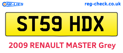 ST59HDX are the vehicle registration plates.