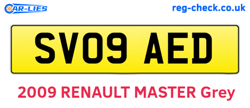 SV09AED are the vehicle registration plates.