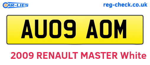 AU09AOM are the vehicle registration plates.