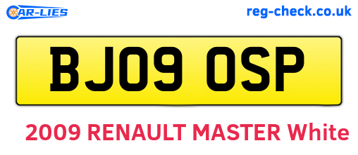 BJ09OSP are the vehicle registration plates.