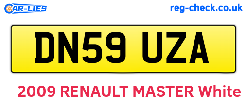DN59UZA are the vehicle registration plates.