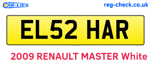 EL52HAR are the vehicle registration plates.