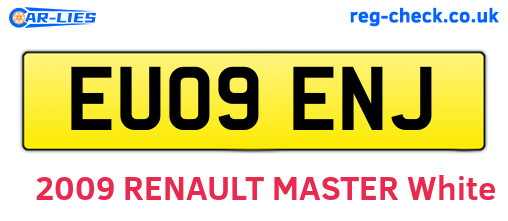 EU09ENJ are the vehicle registration plates.