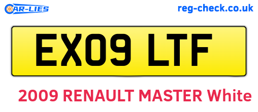 EX09LTF are the vehicle registration plates.