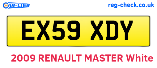 EX59XDY are the vehicle registration plates.