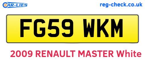 FG59WKM are the vehicle registration plates.