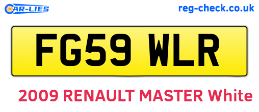 FG59WLR are the vehicle registration plates.