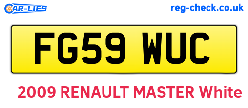 FG59WUC are the vehicle registration plates.