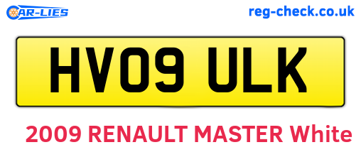 HV09ULK are the vehicle registration plates.