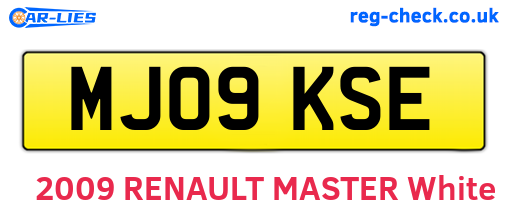 MJ09KSE are the vehicle registration plates.