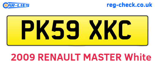 PK59XKC are the vehicle registration plates.