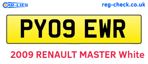 PY09EWR are the vehicle registration plates.