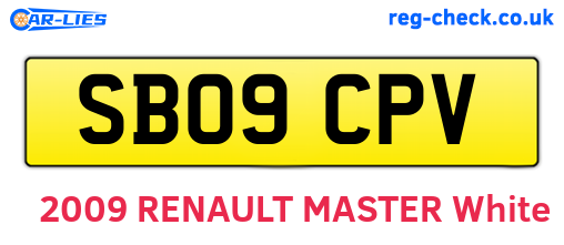 SB09CPV are the vehicle registration plates.