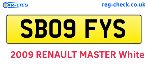 SB09FYS are the vehicle registration plates.