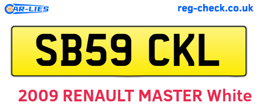 SB59CKL are the vehicle registration plates.