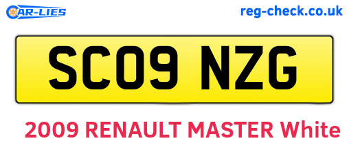 SC09NZG are the vehicle registration plates.