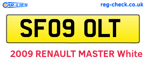 SF09OLT are the vehicle registration plates.