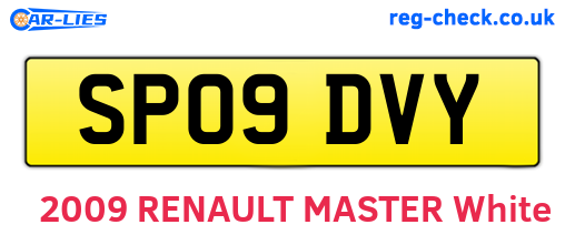 SP09DVY are the vehicle registration plates.