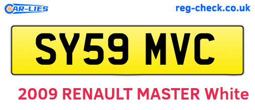 SY59MVC are the vehicle registration plates.